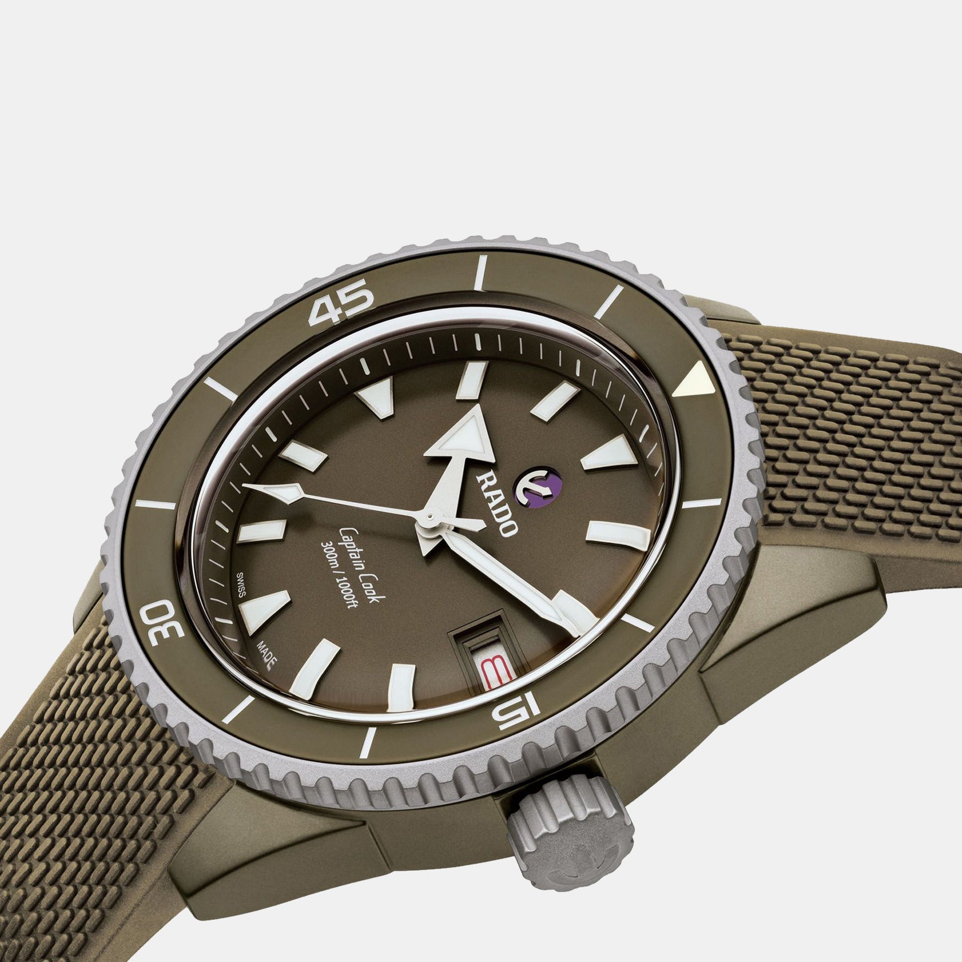 Captain Cook Men Automatic Brown Dial Analog Rubber Watch R32130318