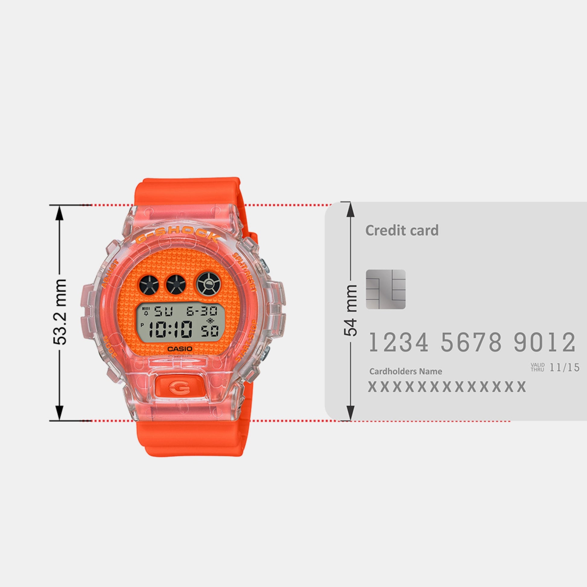 G-Shock Men Quartz Orange Dial Digital Resin Watch G1362