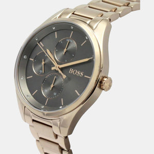 Grand Course Women Quartz Grey Dial Analog Stainless Steel Watch 1502603