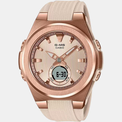 Baby-G Women Quartz Rose Gold Dial Analog-Digital Resin Watch BX194
