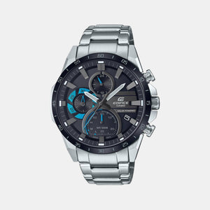 Edifice Men Quartz Black Dial Chronograph Stainless Steel Watch ED567