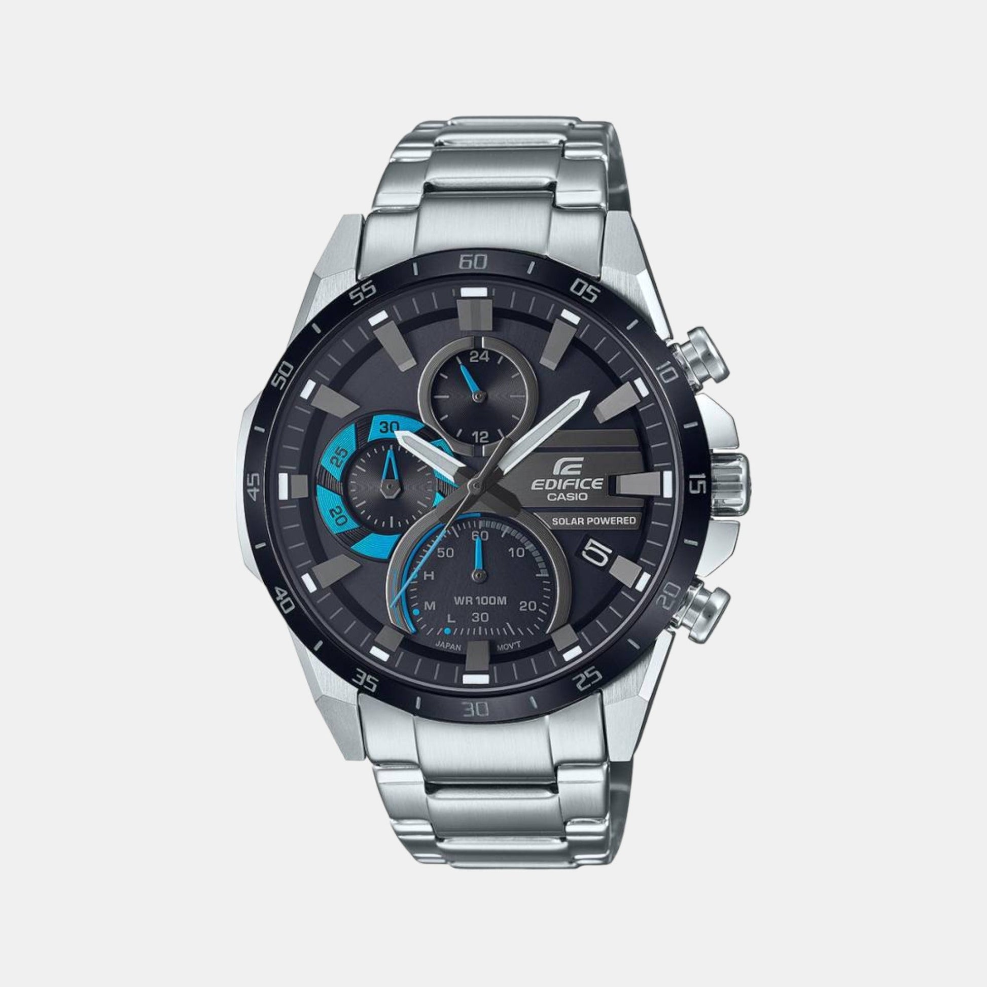 Edifice Men Quartz Black Dial Chronograph Stainless Steel Watch ED567