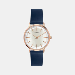 Fashion Women Quartz White Dial Analog Leather Watch TWEL15605