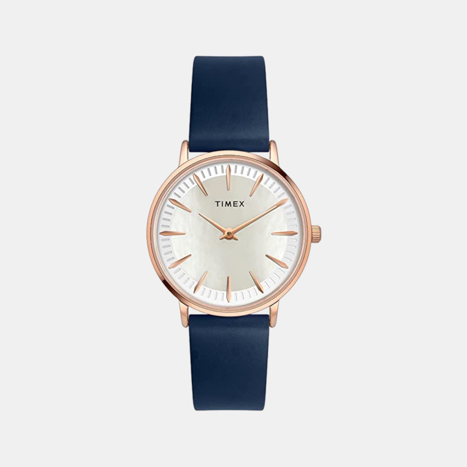 Fashion Women Quartz White Dial Analog Leather Watch TWEL15605