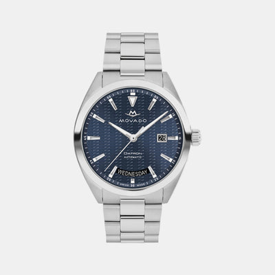 Heritage Men Quartz Blue Dial Analog Stainless Steel Watch 3650177