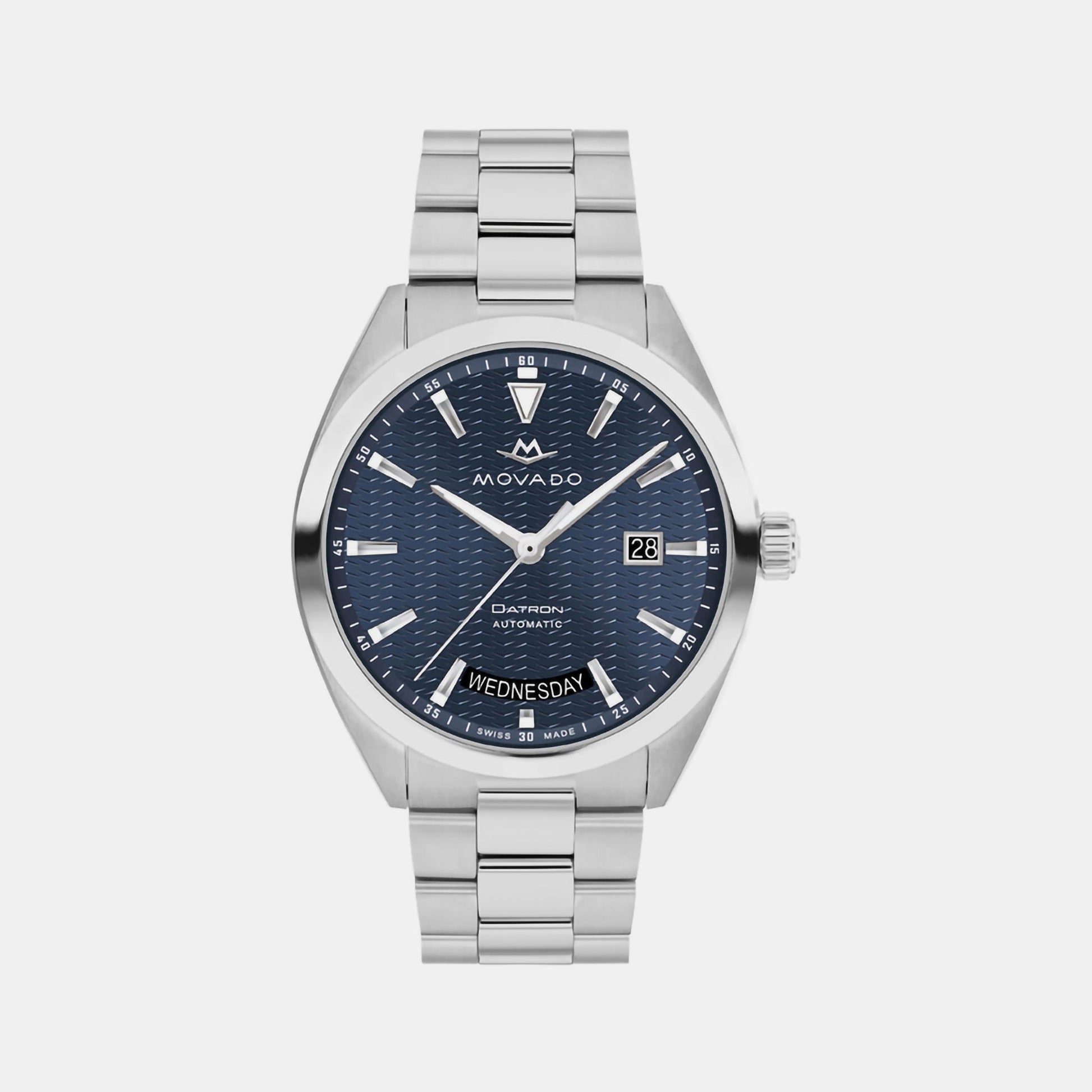 Heritage Men Quartz Blue Dial Analog Stainless Steel Watch 3650177
