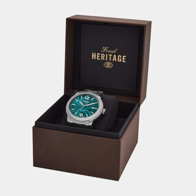 Heritage Men Quartz Blue Dial Analog Stainless Steel Watch ME3249