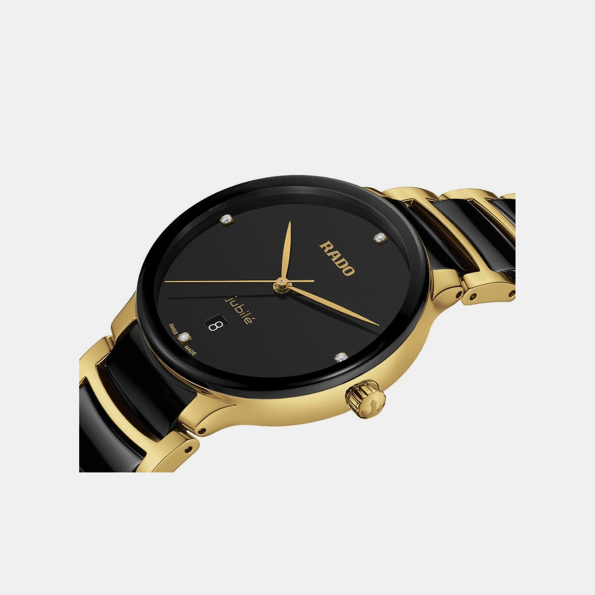 Centrix Unisex Quartz Black Dial Analog Ceramic Watch R30022712