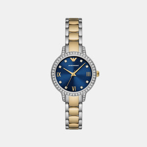 Cleo Women Quartz Blue Dial Analog Stainless Steel Watch AR11576