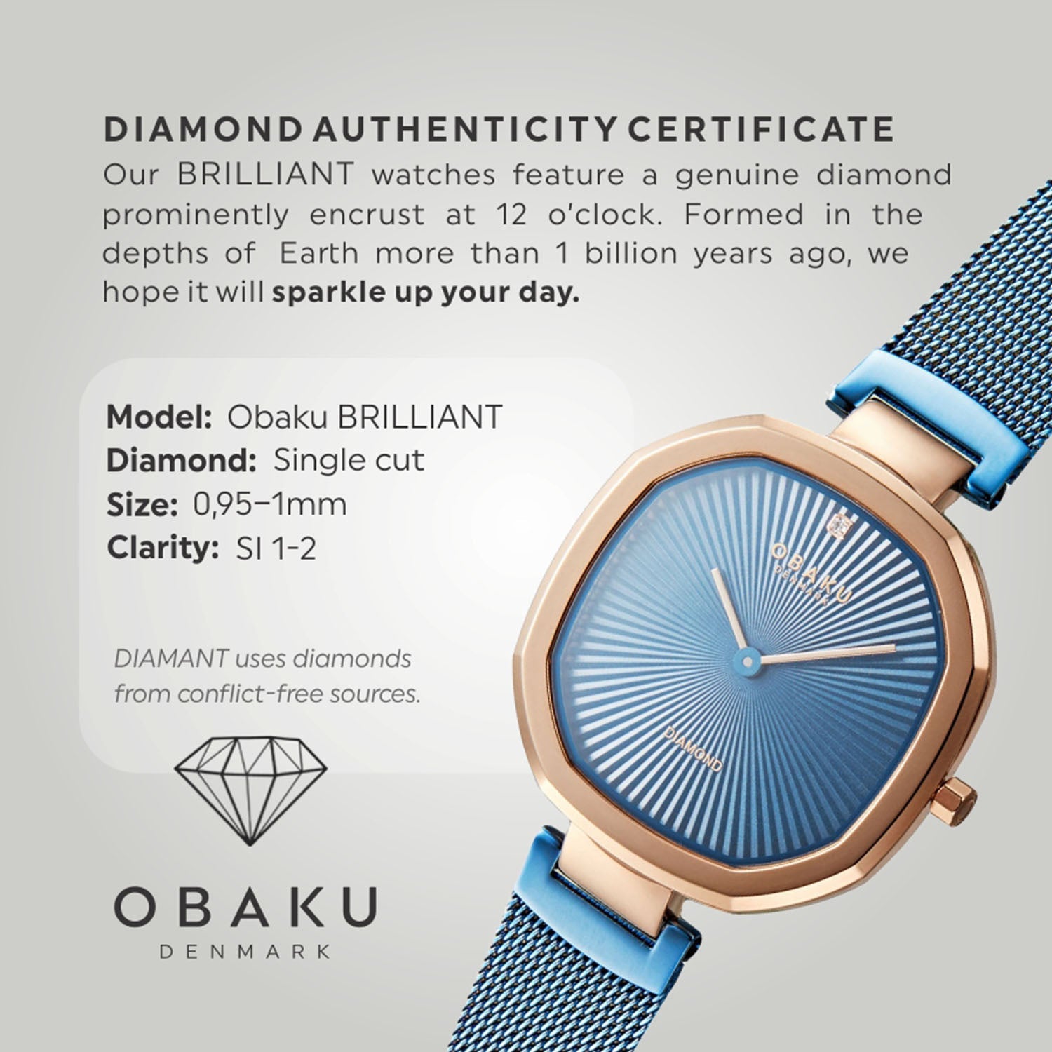 Brilliant Women Quartz Blue Dial Analog Stainless Steel Watch V277LXVMMA