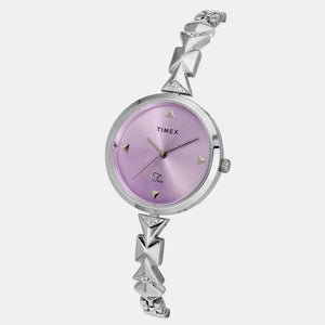 Fria Women Quartz Purple Dial Analog Brass Watch TWEL18300