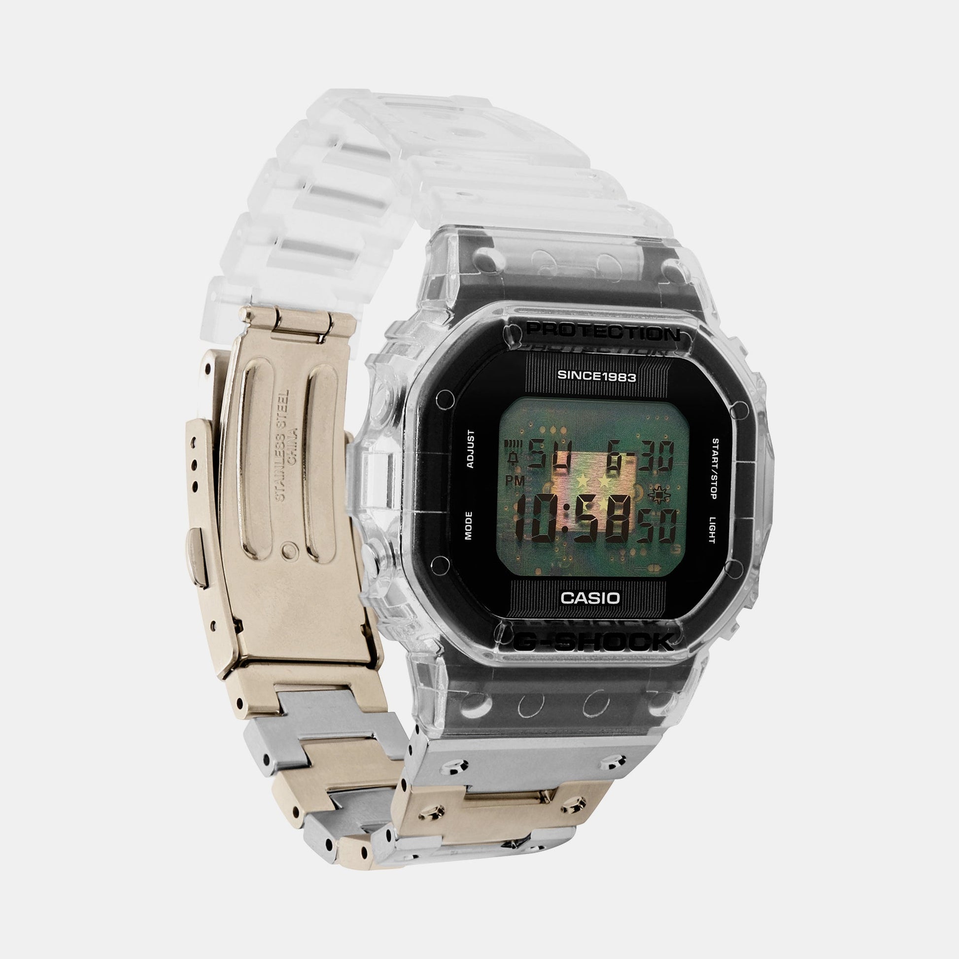 G-Shock Men Quartz Black Dial Digital Stainless Steel Watch G1440