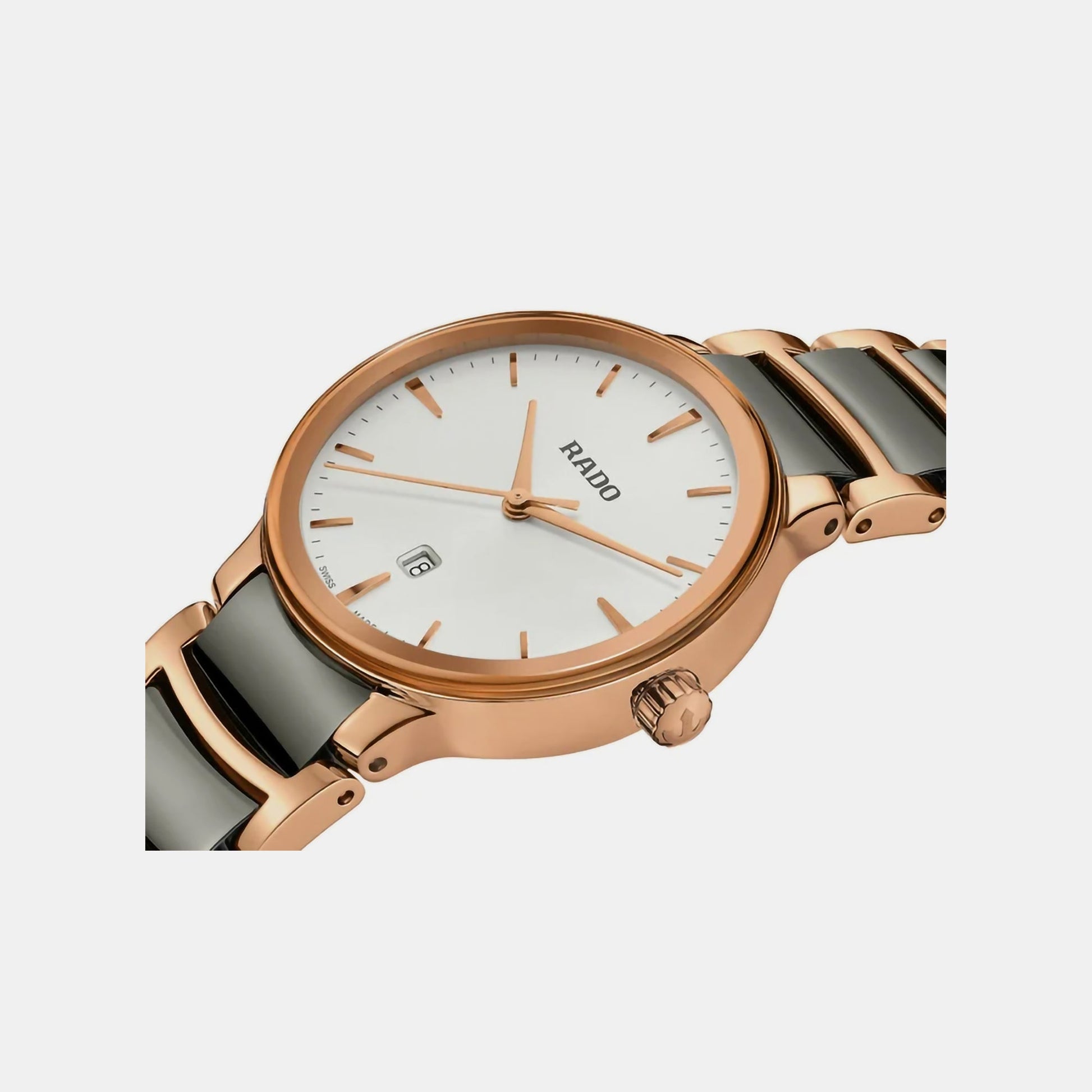 Centrix Women Quartz Silver Dial Chronograph Ceramic Watch R30024012