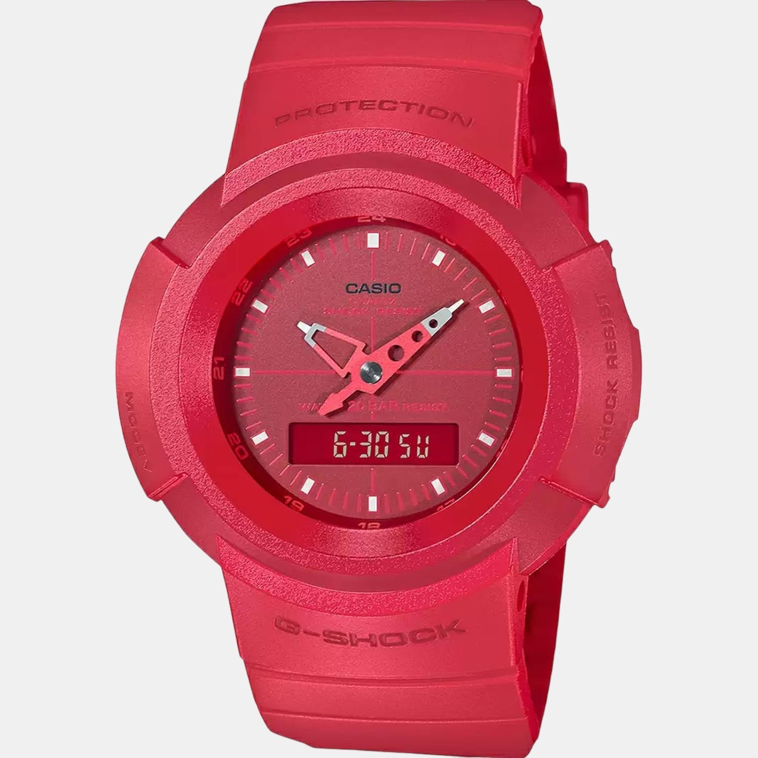 G-Shock Men Quartz Red Dial Analog-Digital Resin Watch G1081