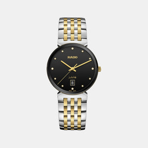Florence Men Quartz Black Dial Analog Stainless Steel Watch R48912743