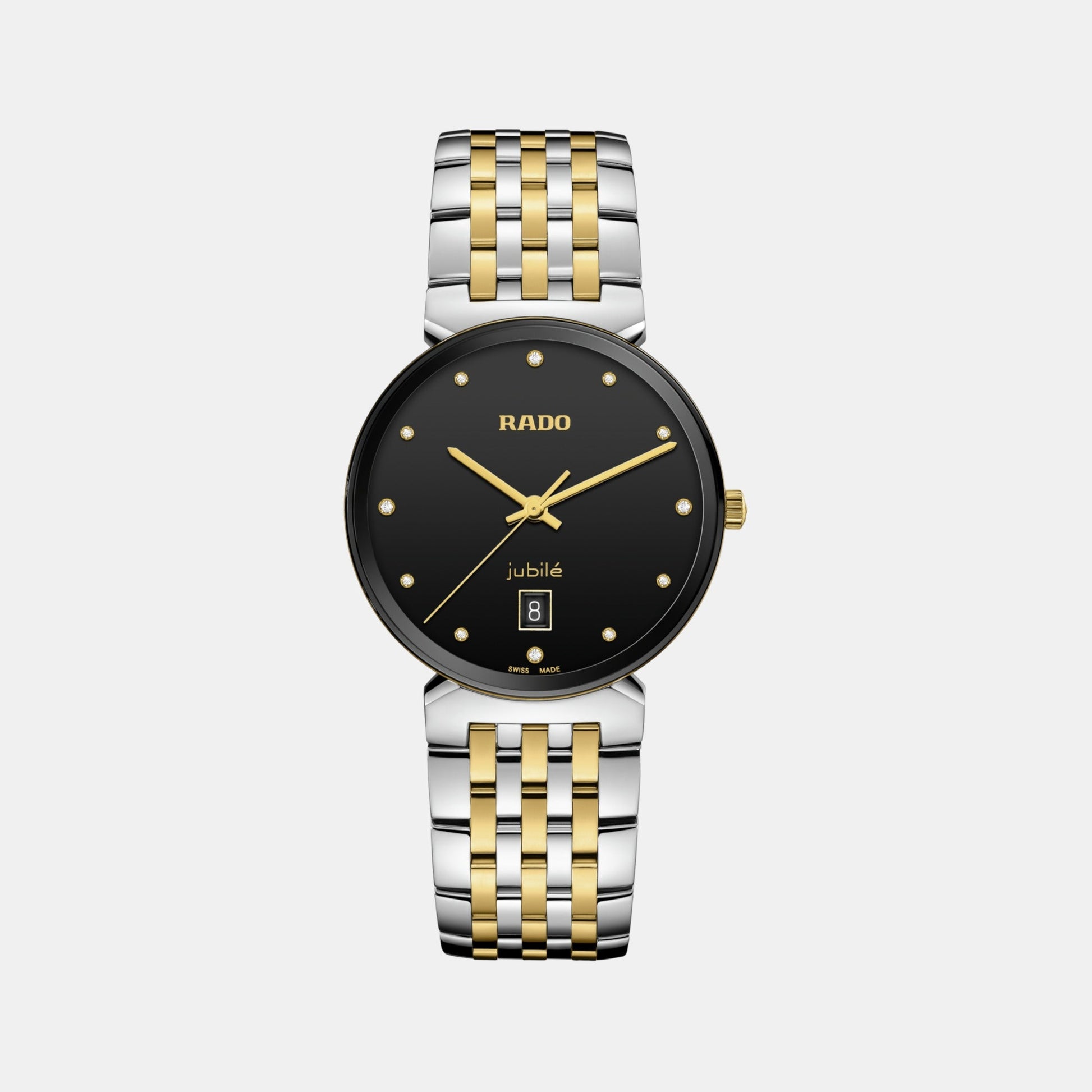 Florence Men Quartz Black Dial Analog Stainless Steel Watch R48912743