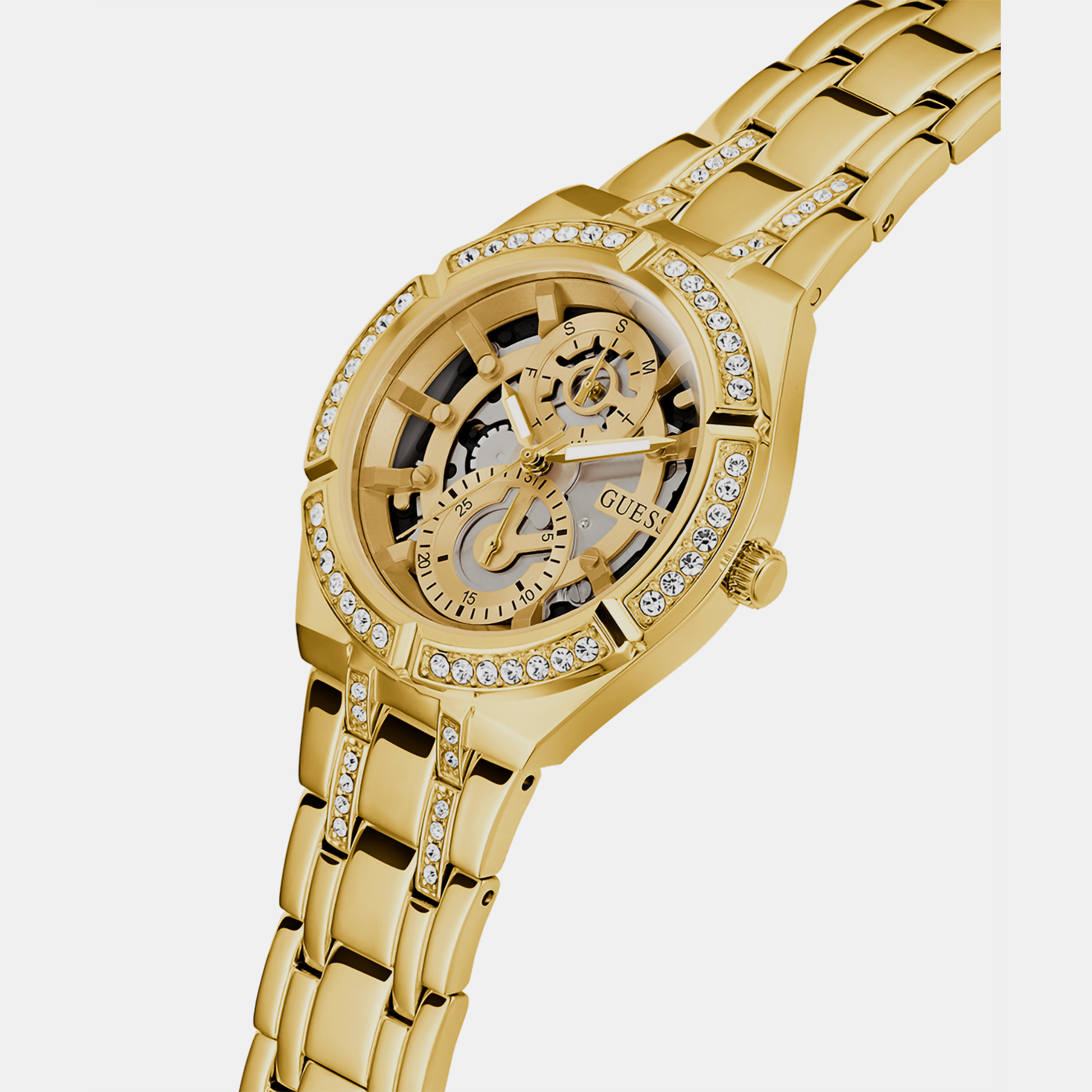 Allara Women Quartz Gold Dial Chronograph Stainless Steel Watch GW0604L2
