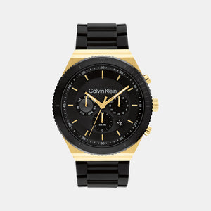 Ck Fearless Men Quartz Black Dial Chronograph Silicone Watch 25200306
