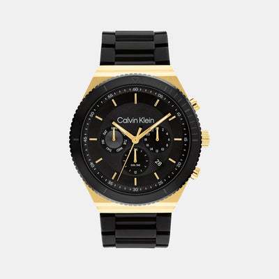 Ck Fearless Men Quartz Black Dial Chronograph Silicone Watch 25200306