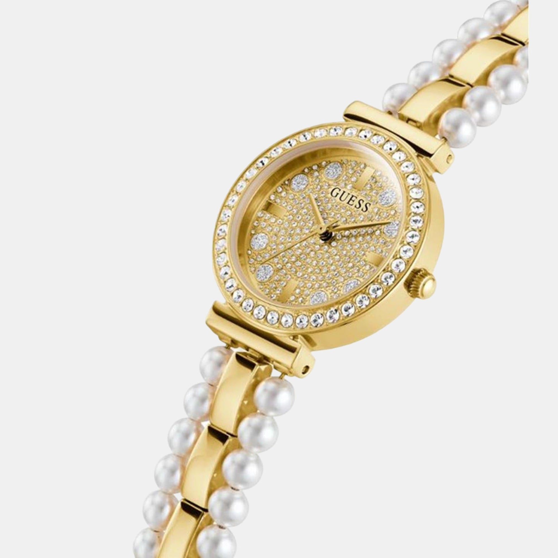 Gala Women Quartz Beige Dial Analog Stainless Steel Watch GW0531L2