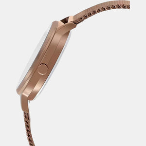 Enticer Women Quartz Rose Gold Dial Analog Stainless Steel Watch A1693