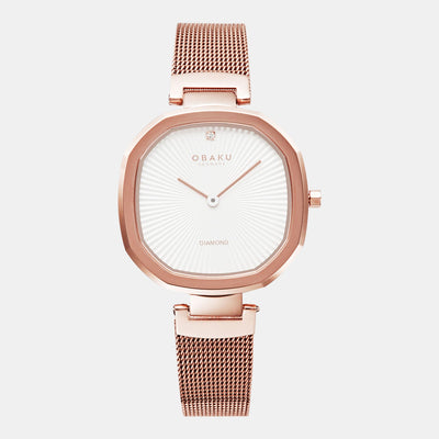 Brilliant Women Quartz Silver Dial Analog Stainless Steel Watch V277LXVIMV