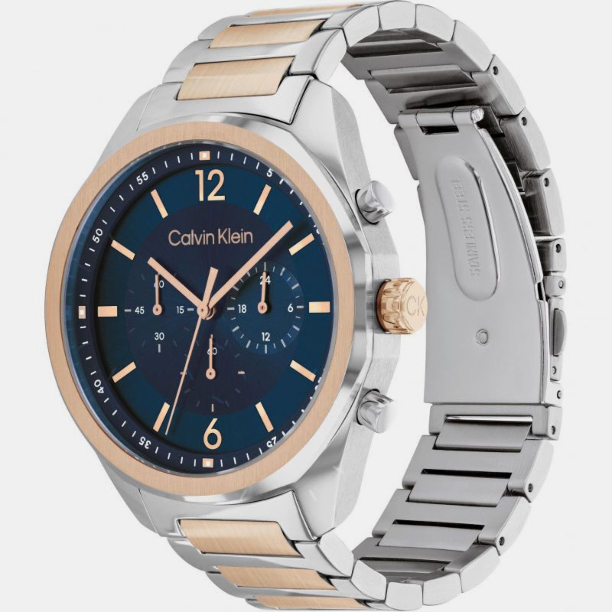 Ck Force Men Quartz Blue Dial Chronograph Stainless Steel Watch 25200265