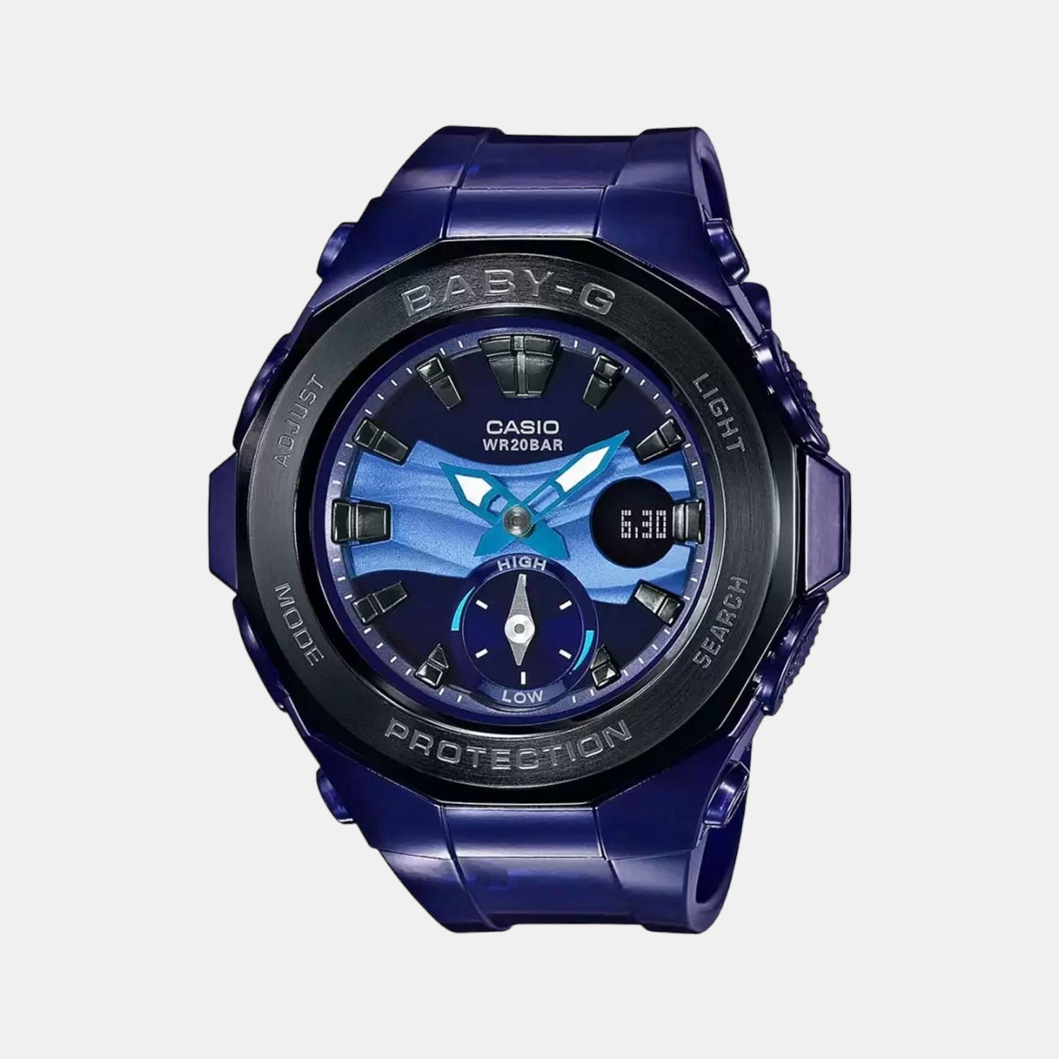 Baby-G Women Quartz Blue Dial Analog-Digital Resin Watch BX061