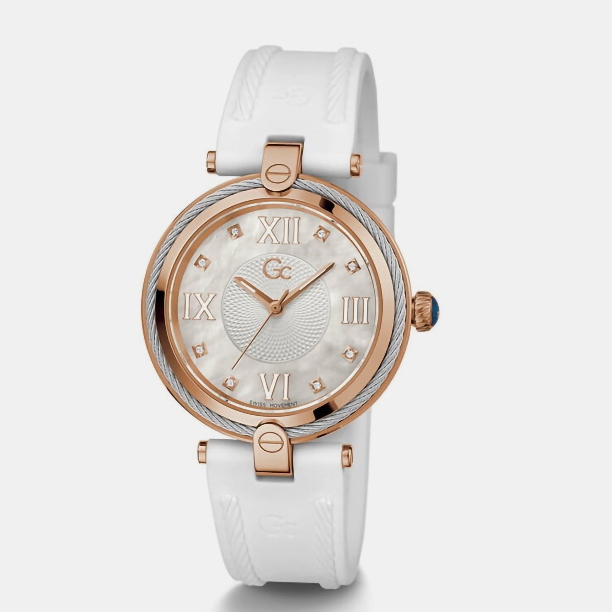 Fusion Cable Women Quartz White Dial Analog Silicone Watch Z15003L1MF