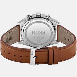 Champion Men Quartz White Dial Chronograph Leather Watch 1513879