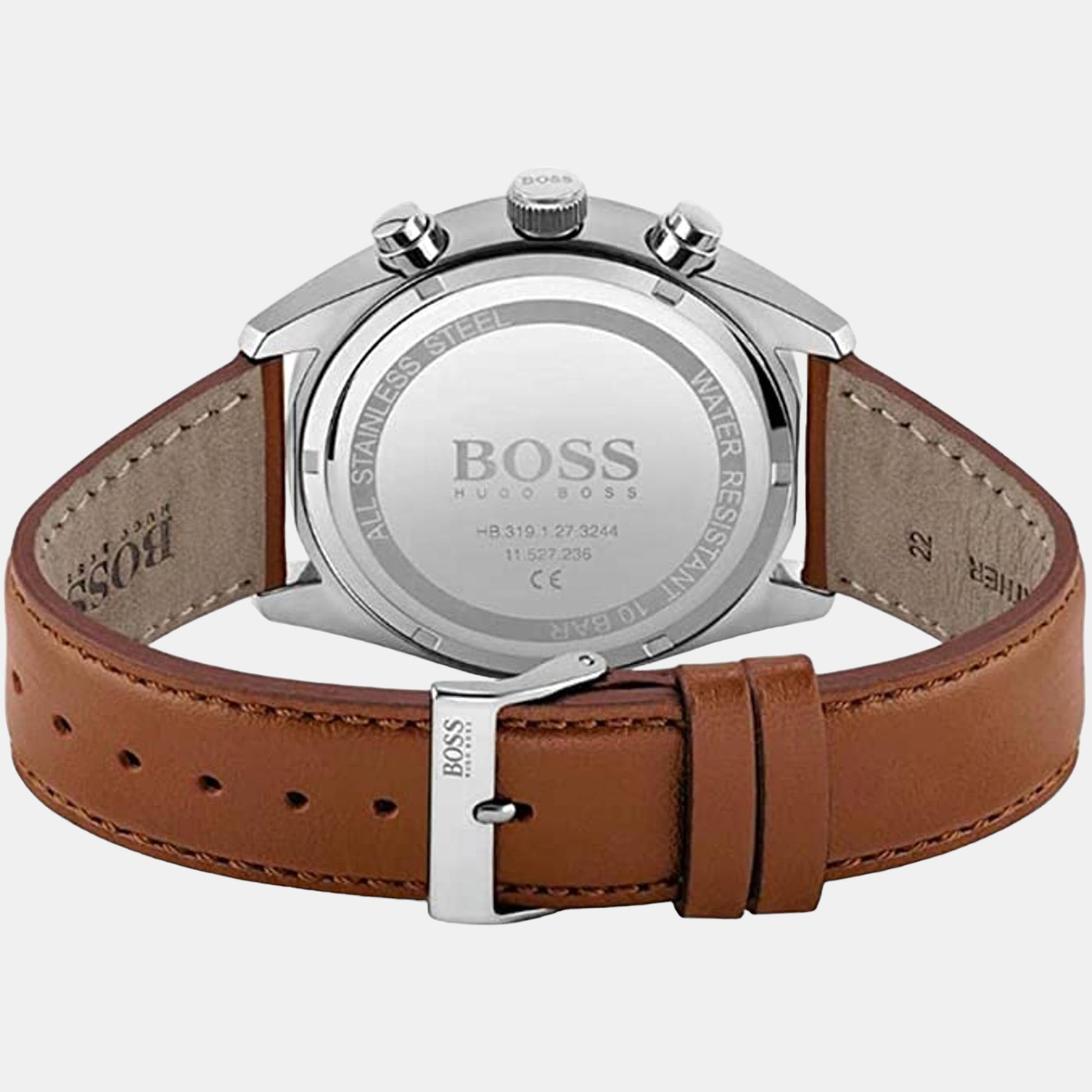 Champion Men Quartz White Dial Chronograph Leather Watch 1513879