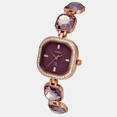 Fria Women Quartz Mother Of Pearl Dial Analog Brass Watch TWEL17102