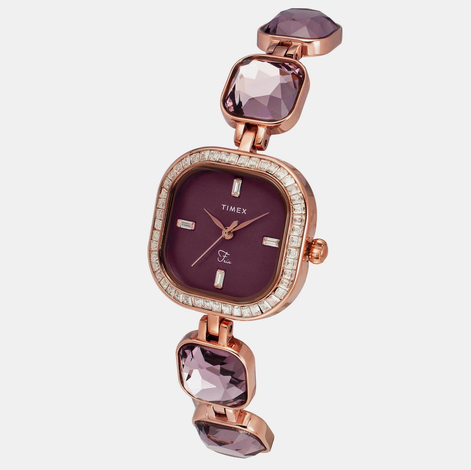 Fria Women Quartz Mother Of Pearl Dial Analog Brass Watch TWEL17102