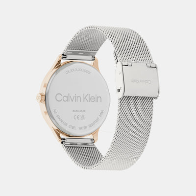 Ck Dress Women Quartz Pink Dial Chronograph Mesh Watch 25200374