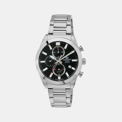 Edifice Men Quartz Black Dial Chronograph Stainless Steel Watch ED580