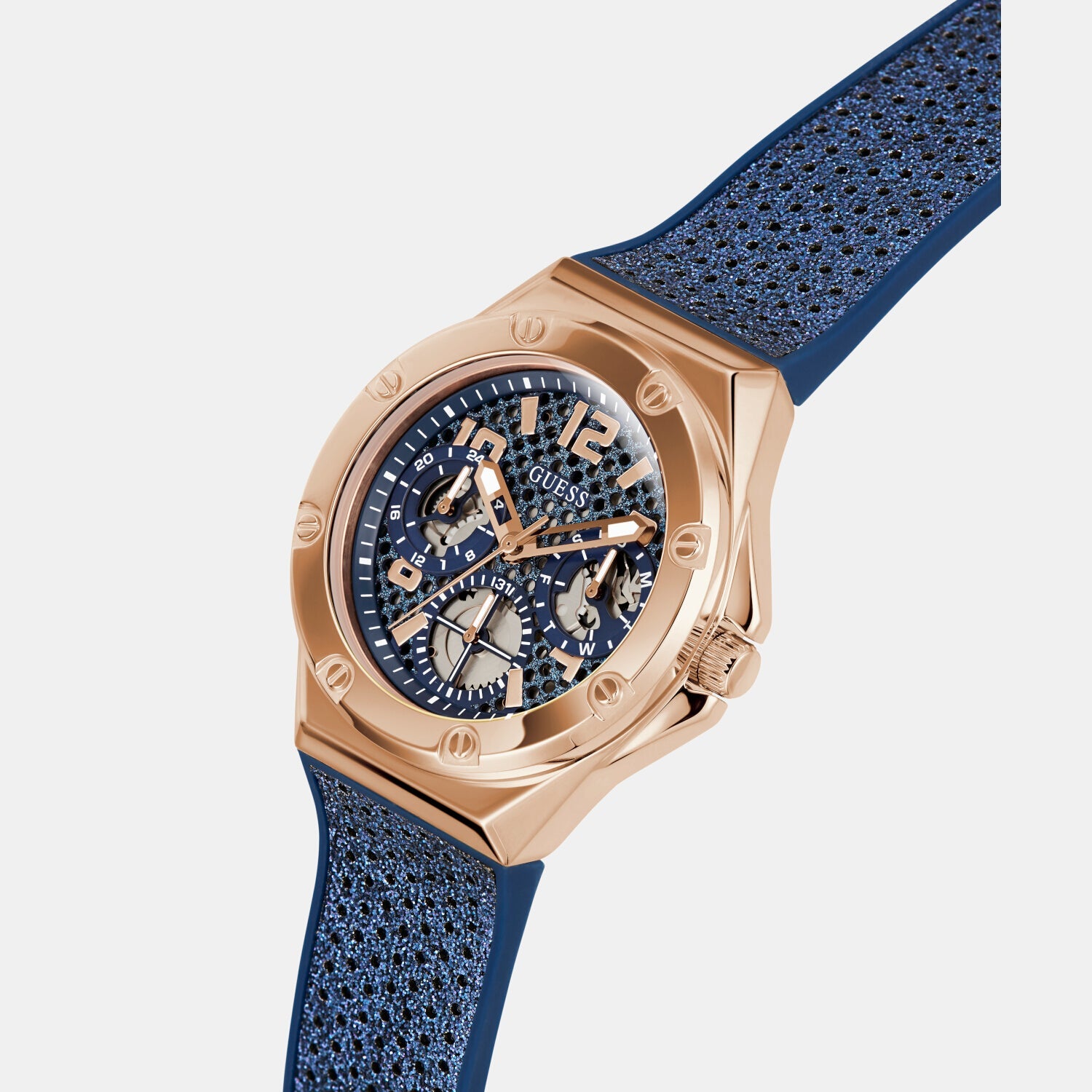 Asteria Women Quartz Blue Dial Analog Silicone Watch GW0620L3