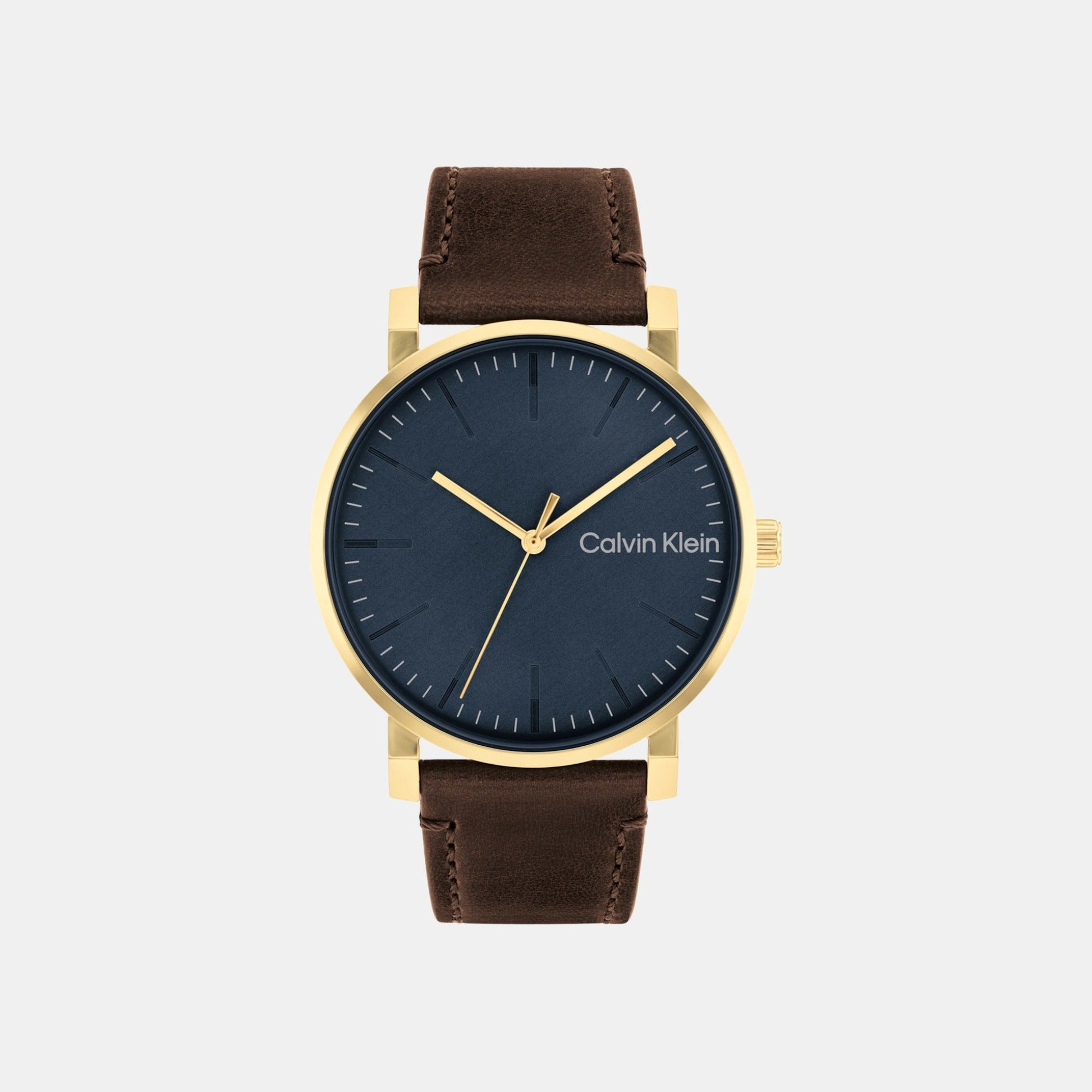 Ck Slate Men Quartz Blue Dial Analog Leather Watch 25200261