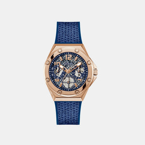 Asteria Women Quartz Blue Dial Analog Silicone Watch GW0620L3
