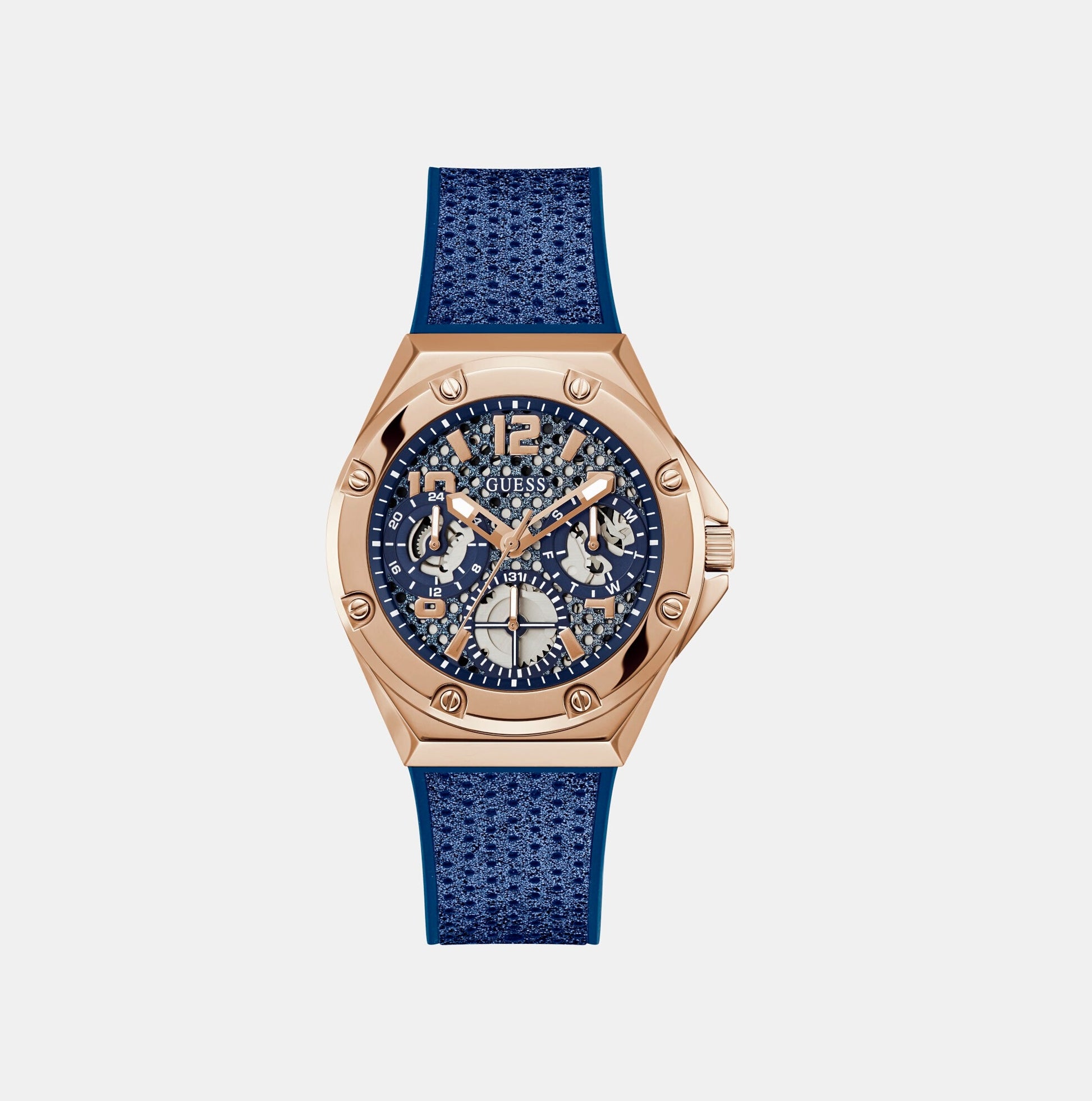 Asteria Women Quartz Blue Dial Analog Silicone Watch GW0620L3