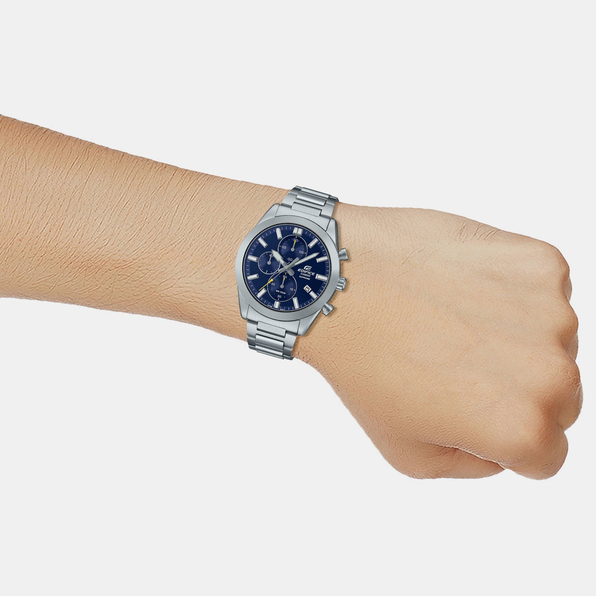 Edifice Men Quartz Blue Dial Chronograph Stainless Steel Watch ED581