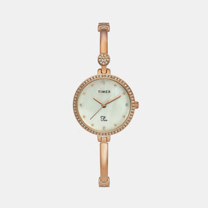 Fria Women Quartz Mother Of Pearl Dial Analog Brass Watch TWEL18402
