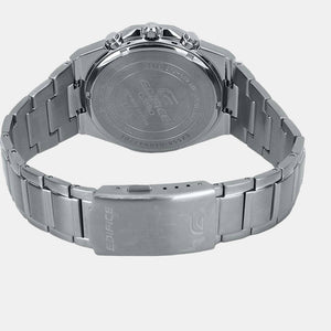 Edifice Men Quartz Black Dial Chronograph Stainless Steel Watch EX550