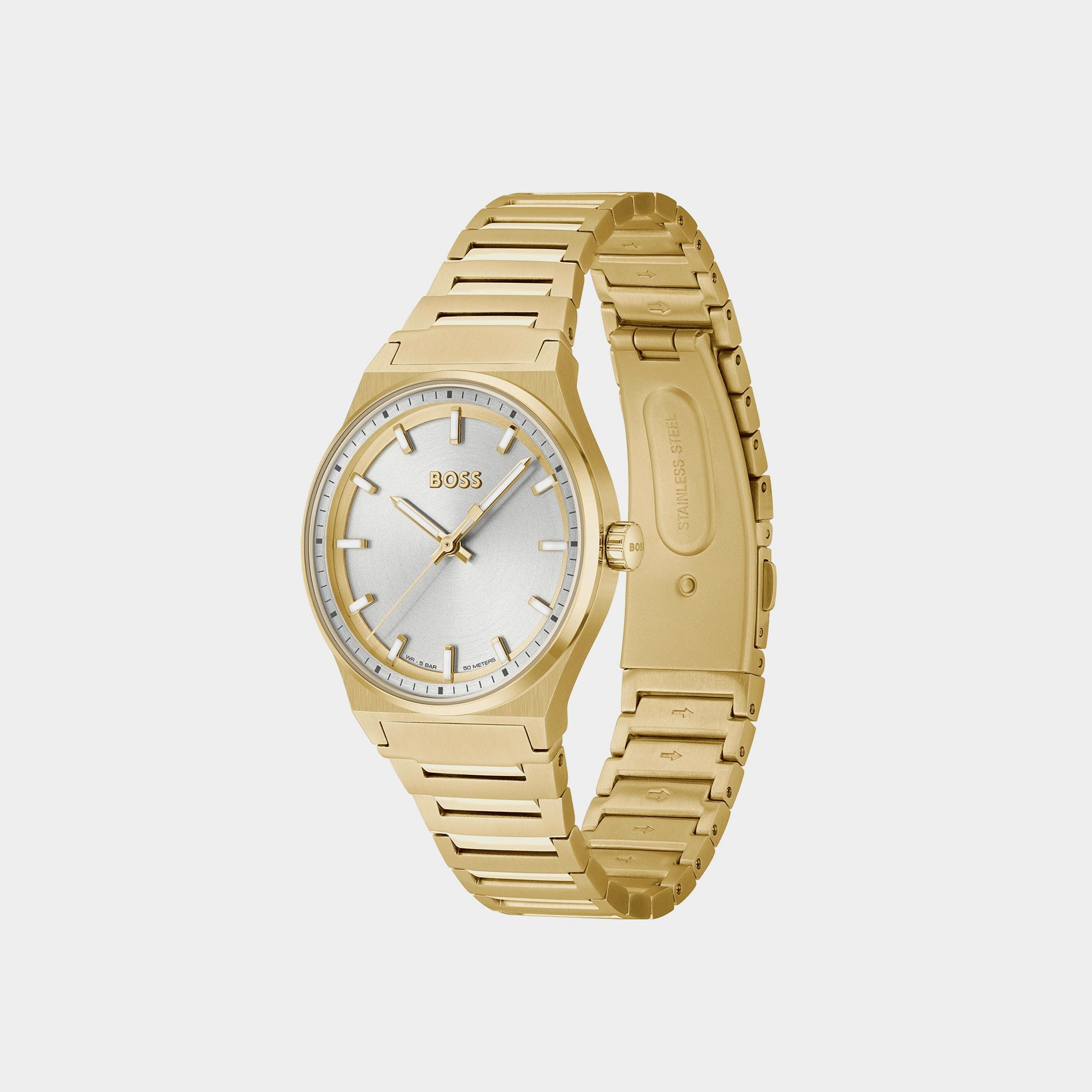 Candor Women Quartz Silver Dial Analog Stainless Steel Watch 1502738