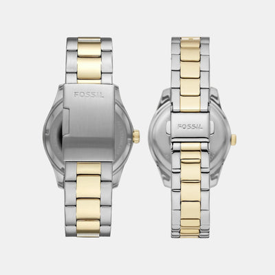 Chapman Couple Quartz Silver Dial Analog Stainless Steel Watch FS5987SET