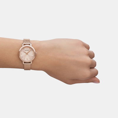 cleo Women Quartz Rose Gold Dial Analog Stainless Steel Watch AR11512