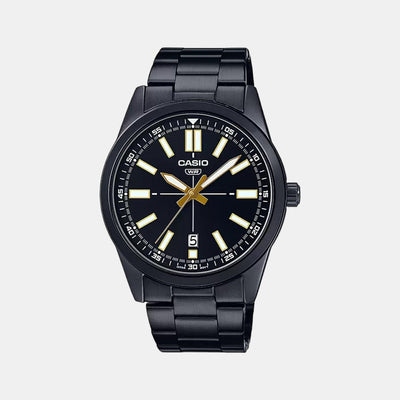 Enticer Men Quartz Black Dial Analog Stainless Steel Watch A1941