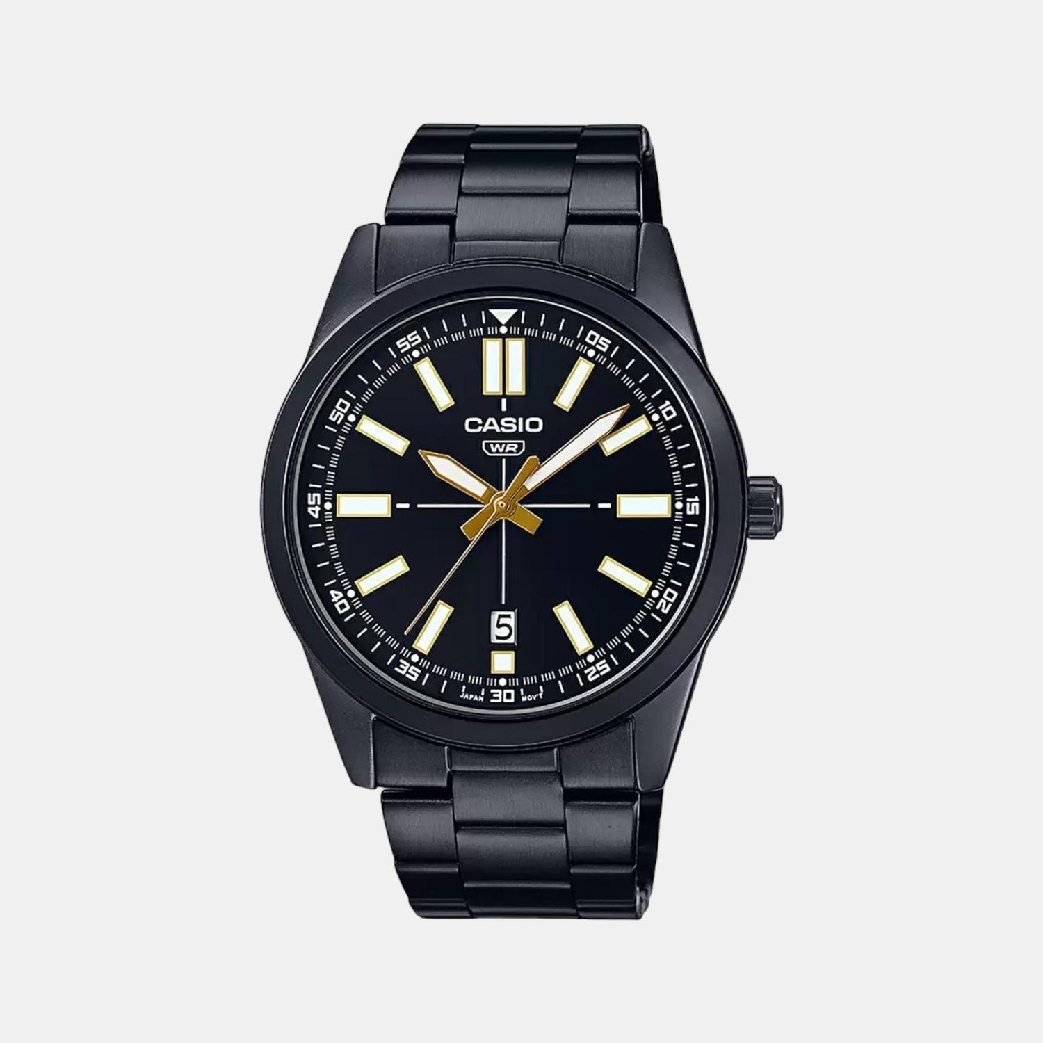 Enticer Men Quartz Black Dial Analog Stainless Steel Watch A1941