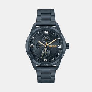 Grip Men Quartz Blue Dial Analog Stainless Steel Watch 1530278