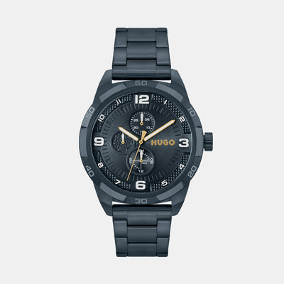 Grip Men Quartz Blue Dial Analog Stainless Steel Watch 1530278