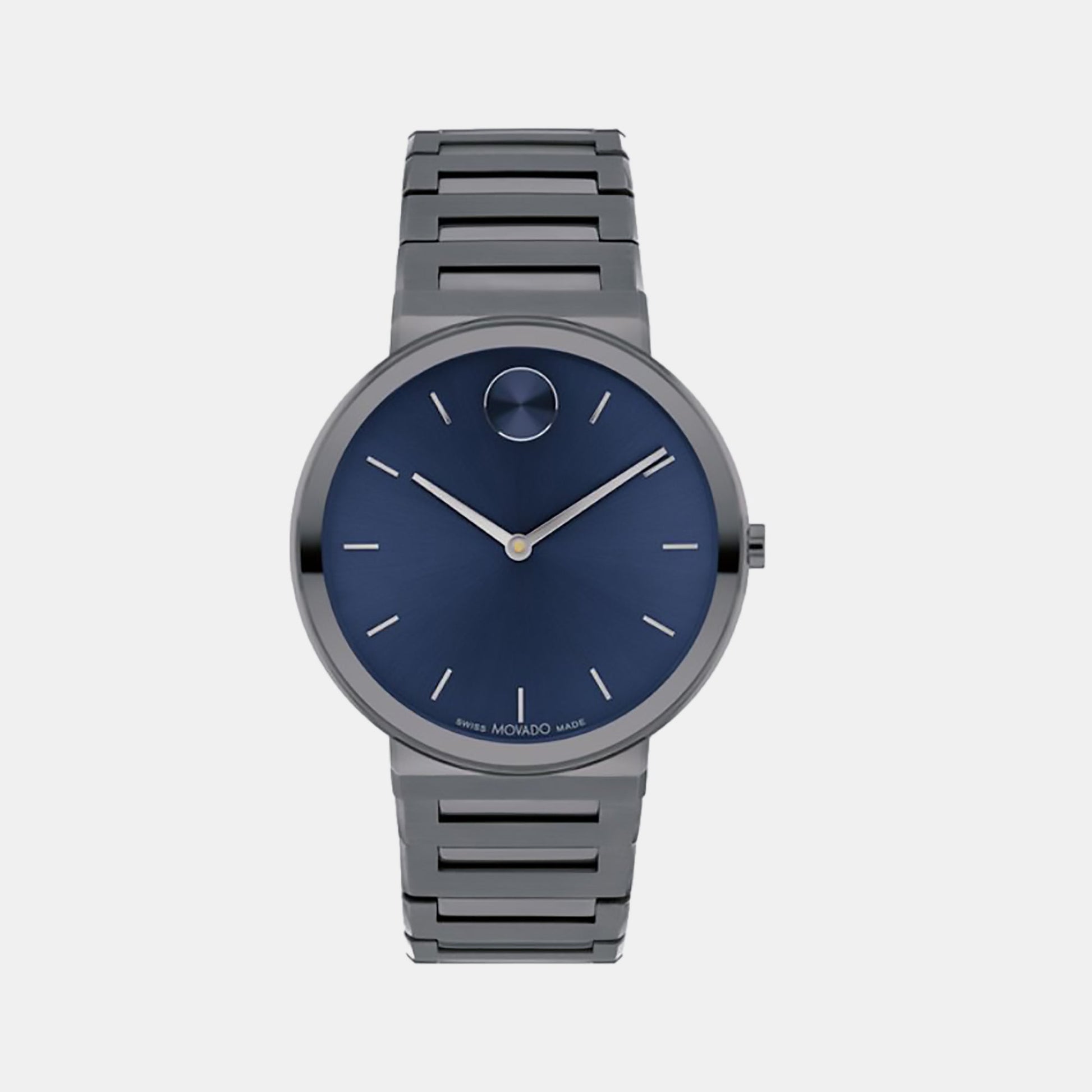 Bold Men Quartz Blue Dial Analog Stainless Steel Watch 3601076
